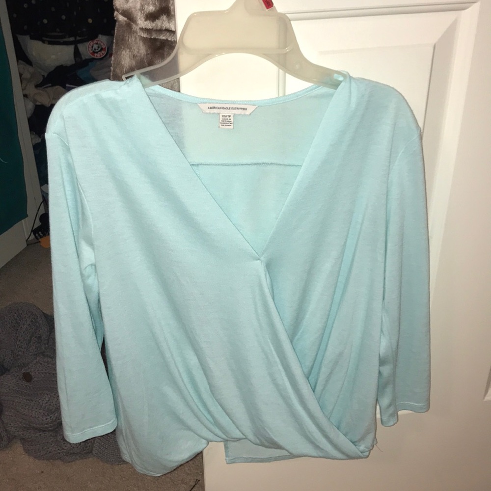 AMERICAN EAGLE Baby Blue Soft Tee